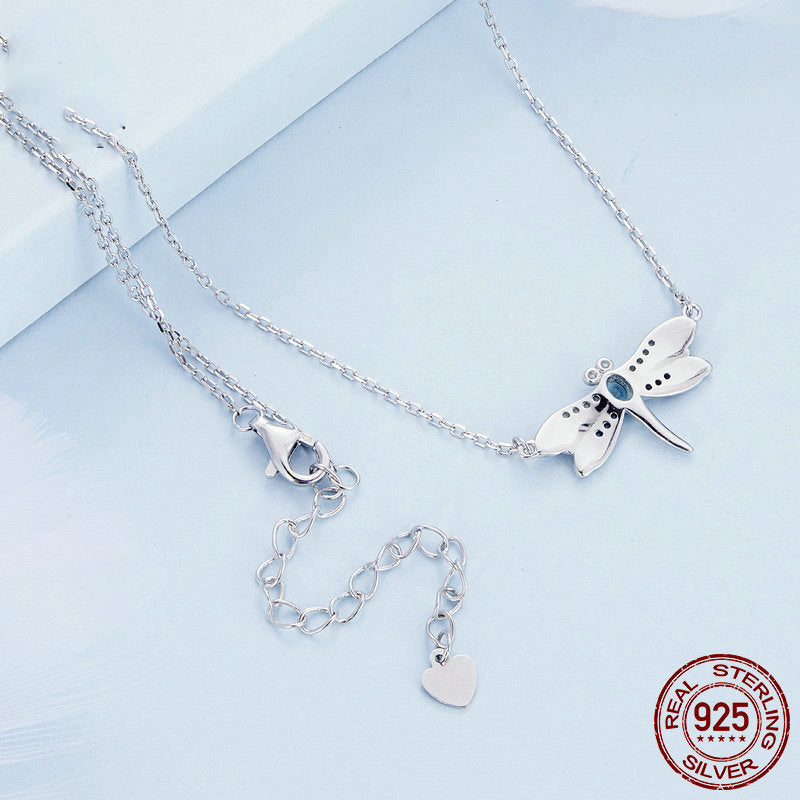 Colorful Delicate Dragonfly Necklace for Women